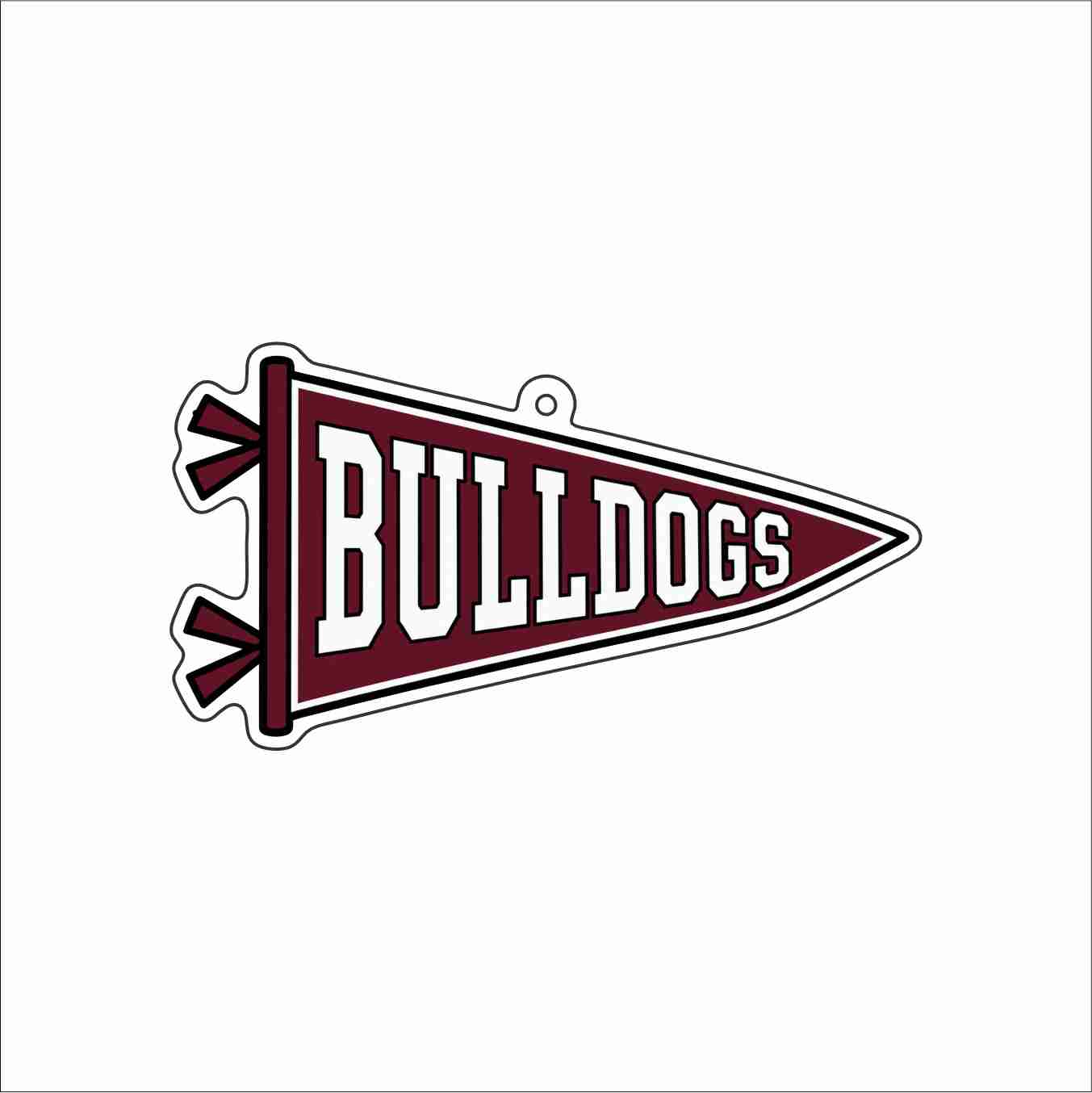 GTW-089 Bulldogs Pennant Keychain | 0.125Acrylic Keychain