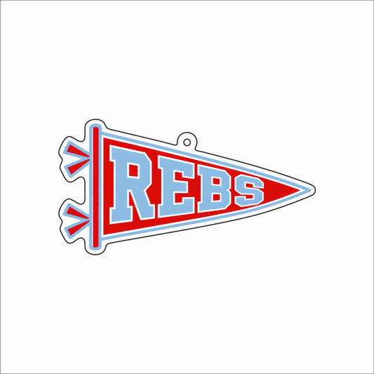GTW-092 Rebs Pennant Keychain | 0.125Acrylic Keychain | Set of 25
