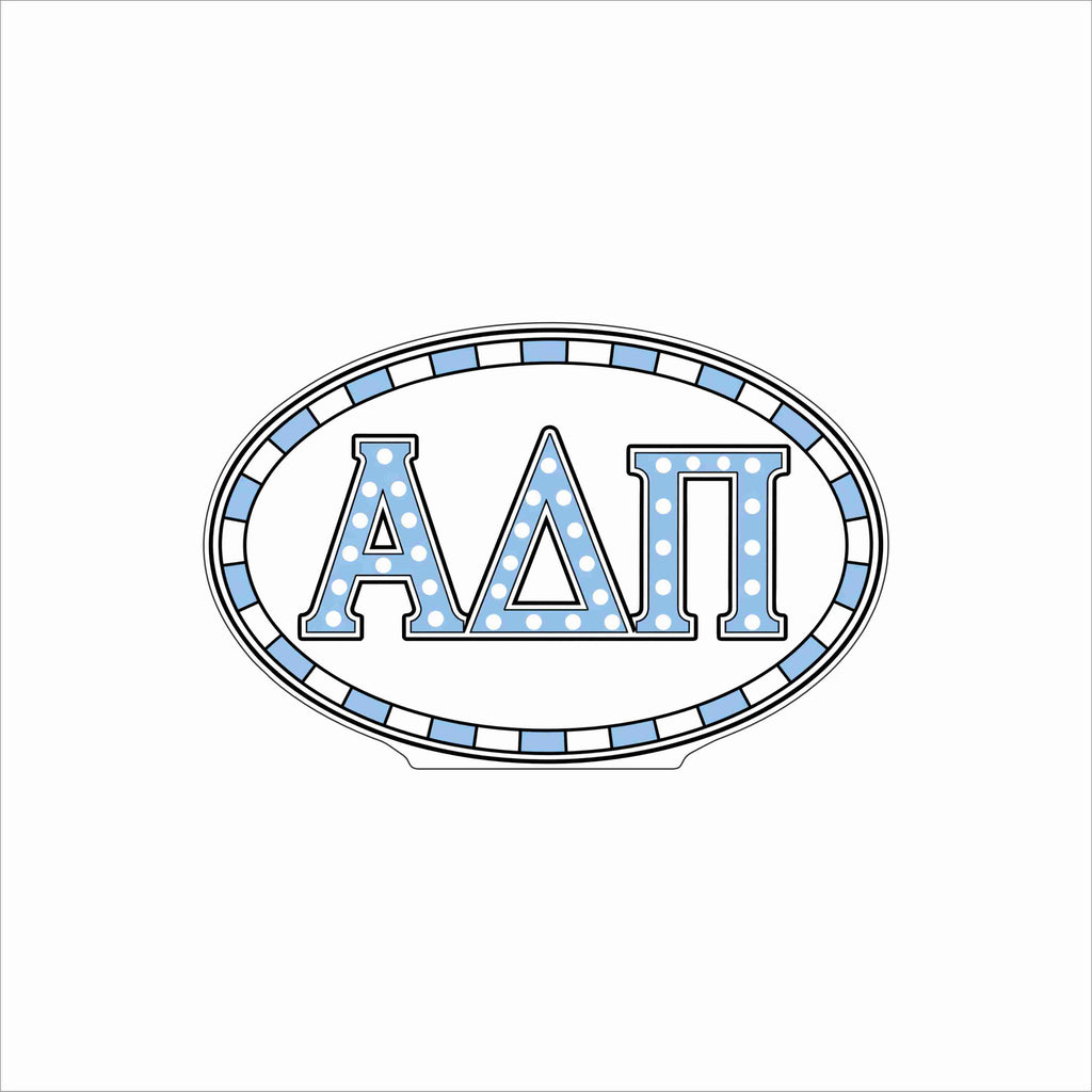 GTW-094 Alpha Delta Pi Oval | 0.75Acrylic Contour