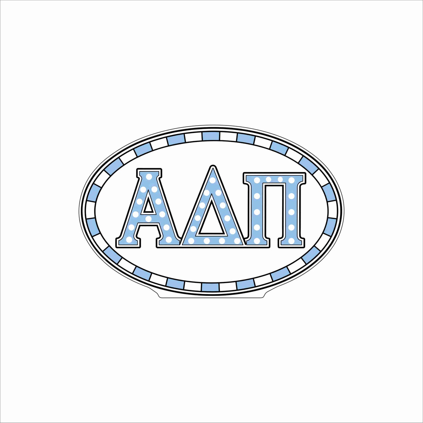GTW-094 Alpha Delta Pi Oval | 0.75Acrylic Contour
