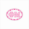 GTW-102 Phi Mu Oval | 0.75Acrylic Contour