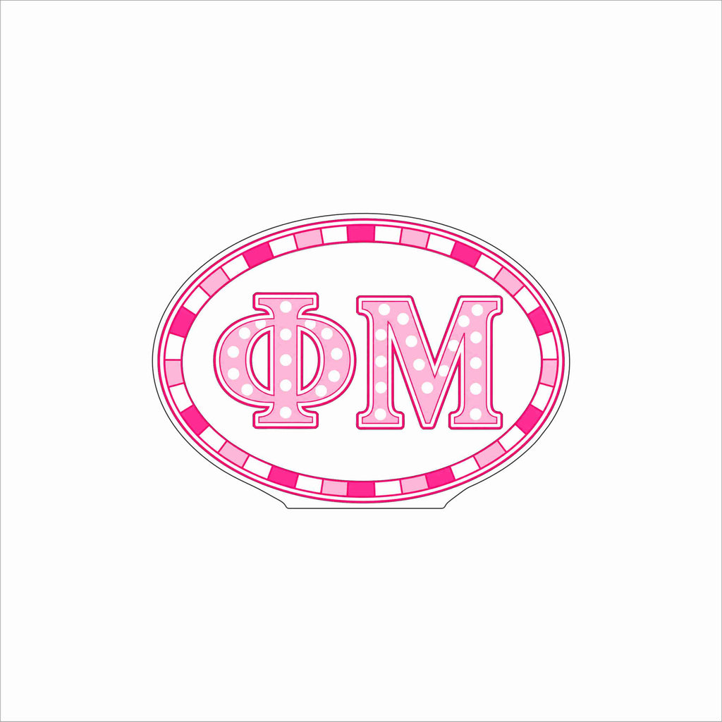 GTW-102 Phi Mu Oval | 0.75Acrylic Contour