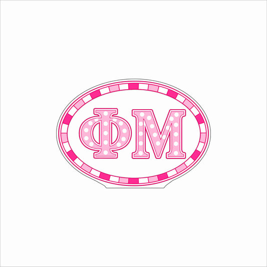 GTW-102 Phi Mu Oval | 0.75Acrylic Contour