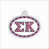 GTW-106 Sigma Kappa Oval Ornament | 0.25Acrylic Ornament