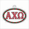 GTW-107 Alpha Chi Omega Oval Ornament | 0.25Acrylic Ornament