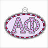 GTW-109 Alpha Phi Oval Ornament | 0.25Acrylic Ornament