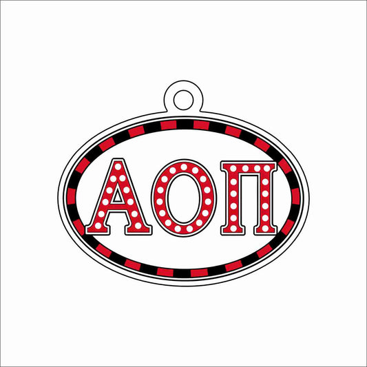 GTW-110 AOPi Oval Ornament | 0.25Acrylic Ornament