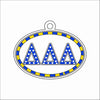 GTW-111 DDD Oval Ornament | 0.25Acrylic Ornament