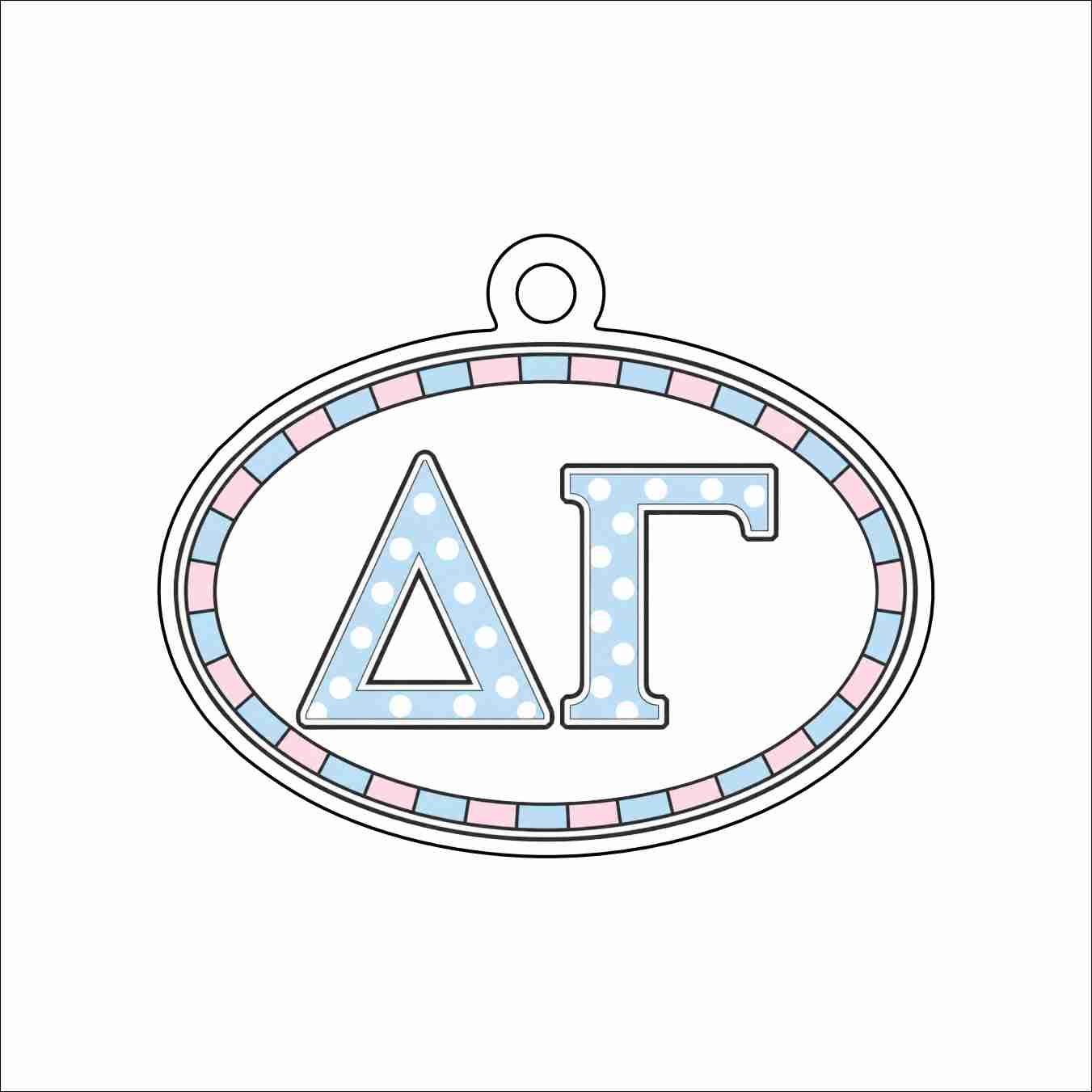 GTW-112 DEEGEE Oval Ornament | 0.25Acrylic Ornament