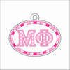 GTW-116 Phi Mu Oval Ornament | 0.25Acrylic Ornament