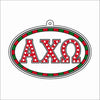 GTW-121 Alpha Chi Omega Oval Keychain | 0.125Acrylic Keychain