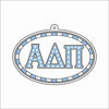 GTW-122 Alpha Delta Pi Oval Keychain | 0.125Acrylic Keychain
