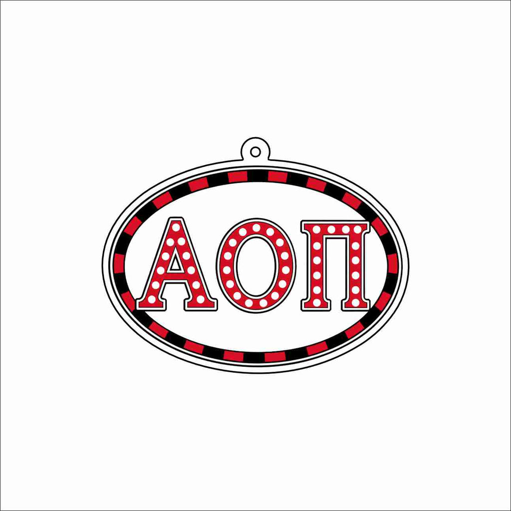 GTW-124 AOPi Oval Keychain | 0.125Acrylic Keychain