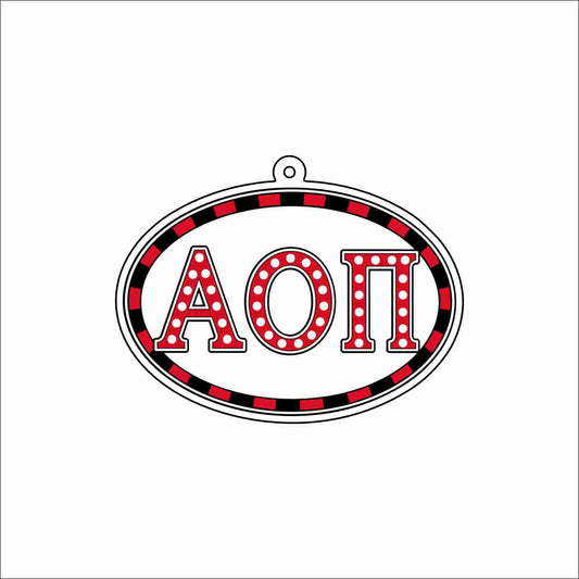 GTW-124 AOPi Oval Keychain | 0.125Acrylic Keychain | Set of 25