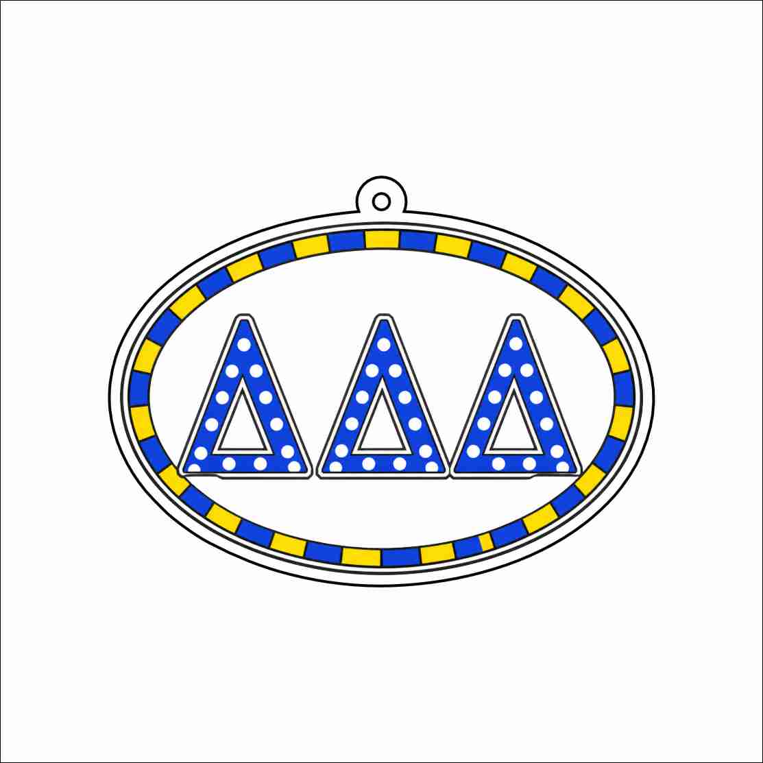 GTW-125 DDD Oval Keychain | 0.125Acrylic Keychain