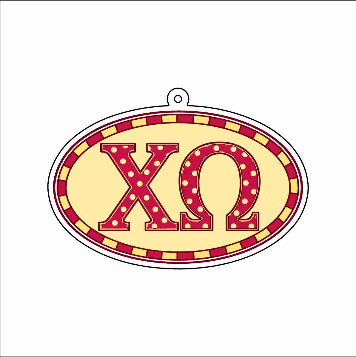 GTW-131 XO Oval Keychain | 0.125Acrylic Keychain