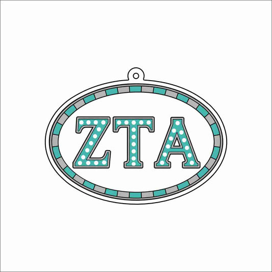 GTW-132 ZTA Oval Keychain | 0.125Acrylic Keychain | Set of 25