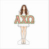GTW-134 Alpha Chi Omega Brunette | 0.75Acrylic Contour