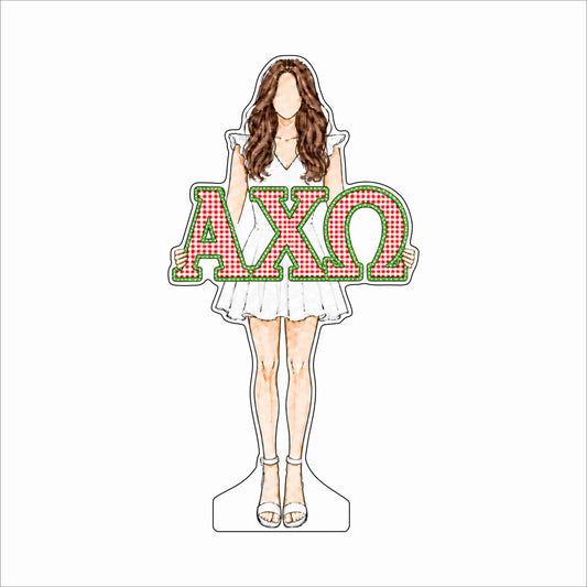 GTW-134 Alpha Chi Omega Brunette | 0.75Acrylic Contour