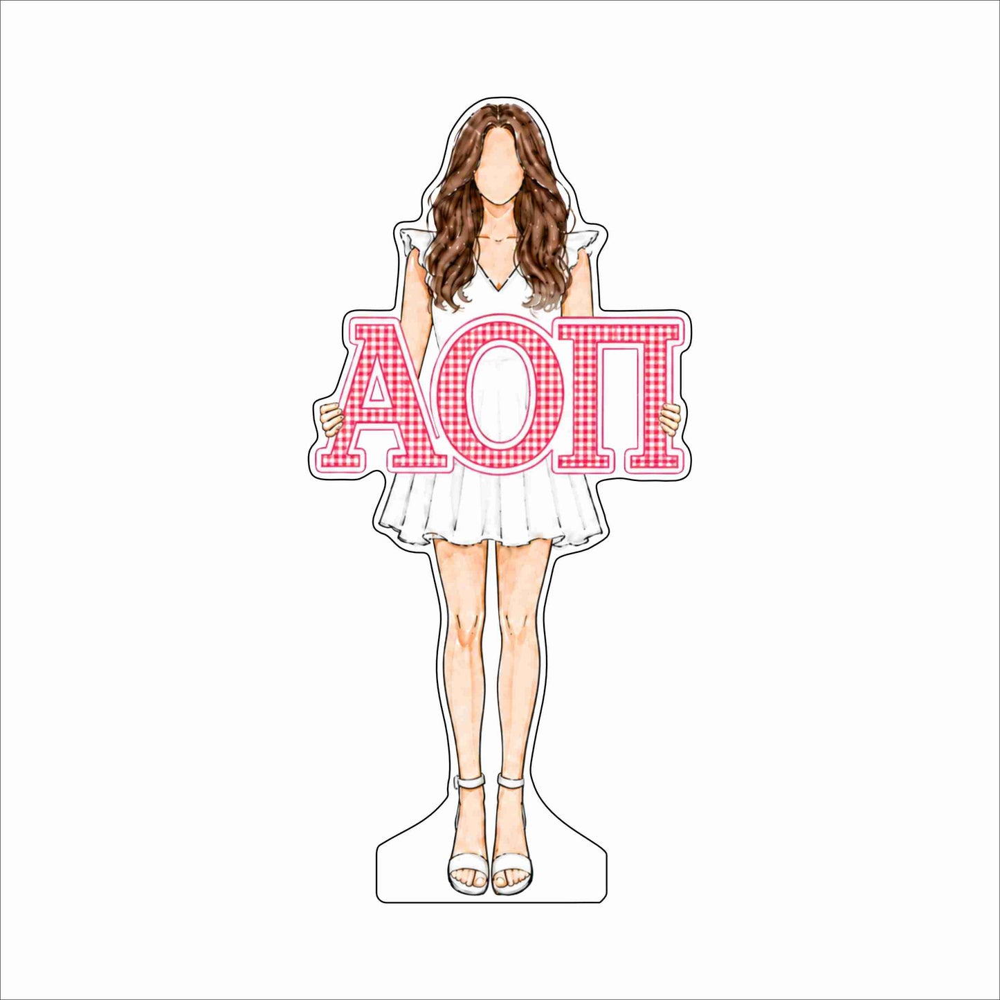 GTW-140 AOPi Brunette | 0.75Acrylic Contour