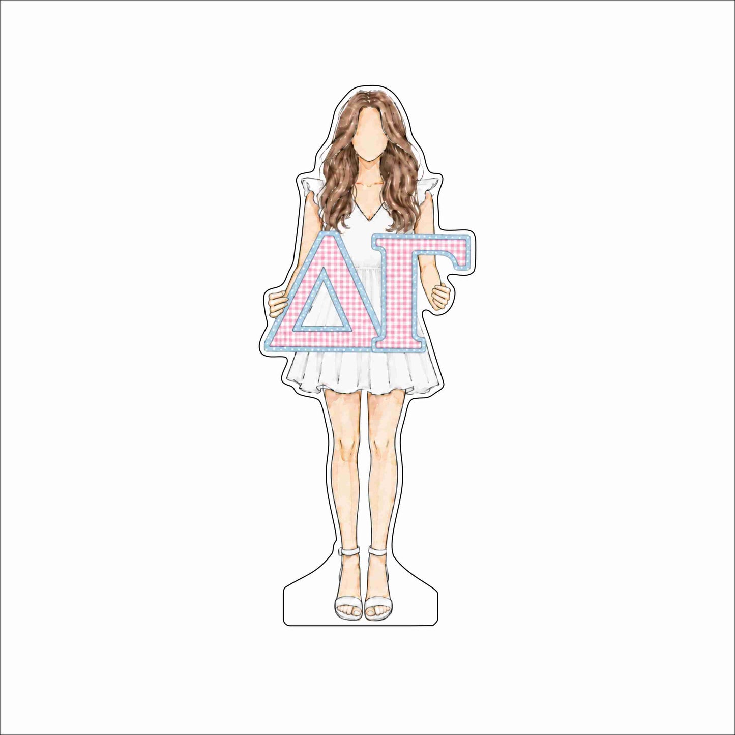 GTW-144 Delta Gamma Brunette | 0.75Acrylic Contour