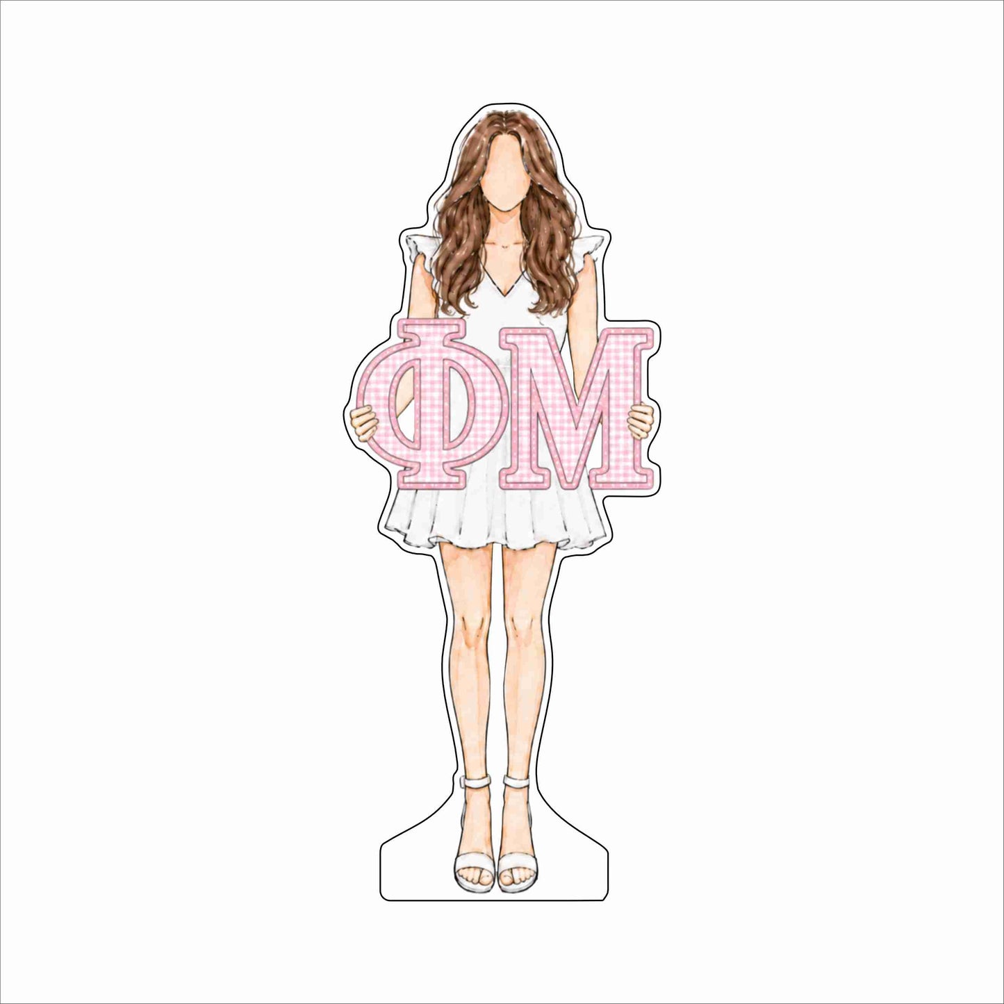 GTW-150 Phi Mu Brunette | 0.75Acrylic Contour