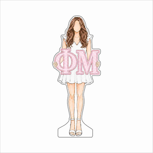 GTW-150 Phi Mu Brunette | 0.75Acrylic Contour
