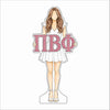 GTW-152 Pi Beta Phi Brunette | 0.75Acrylic Contour