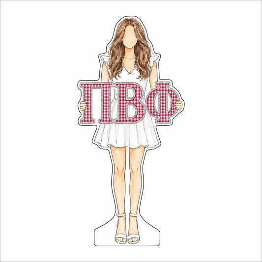 GTW-152 Pi Beta Phi Brunette | 0.75Acrylic Contour
