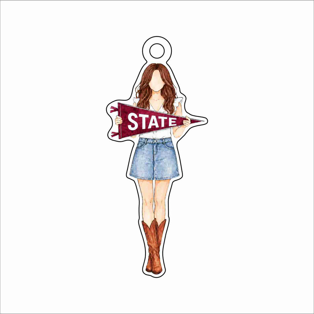 GTW-166 State Brunette Ornament | 0.25Acrylic Ornament