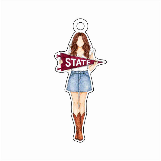 GTW-166 State Brunette Ornament | 0.25Acrylic Ornament