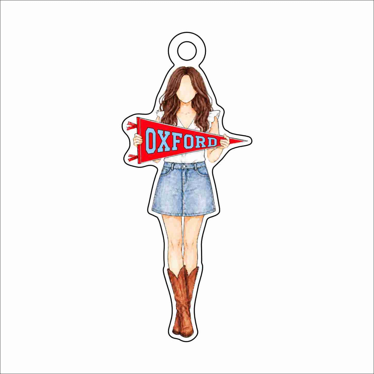GTW-168 Oxford Brunette Ornament | 0.25Acrylic Ornament
