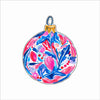 GTW-174 Blue Pink Floral Ornament | 0.25Acrylic Ornament
