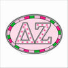 GTW-178 Delta Zeta Oval | 0.75Acrylic Contour