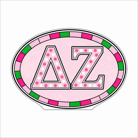 GTW-178 Delta Zeta Oval | 0.75Acrylic Contour
