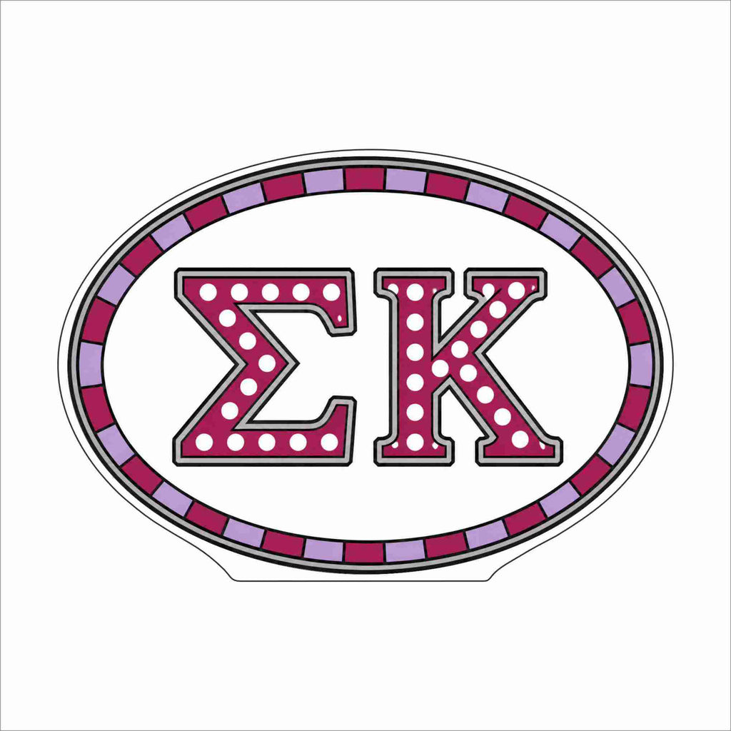 GTW-179 Sigma Kappa Oval | 0.75Acrylic Contour