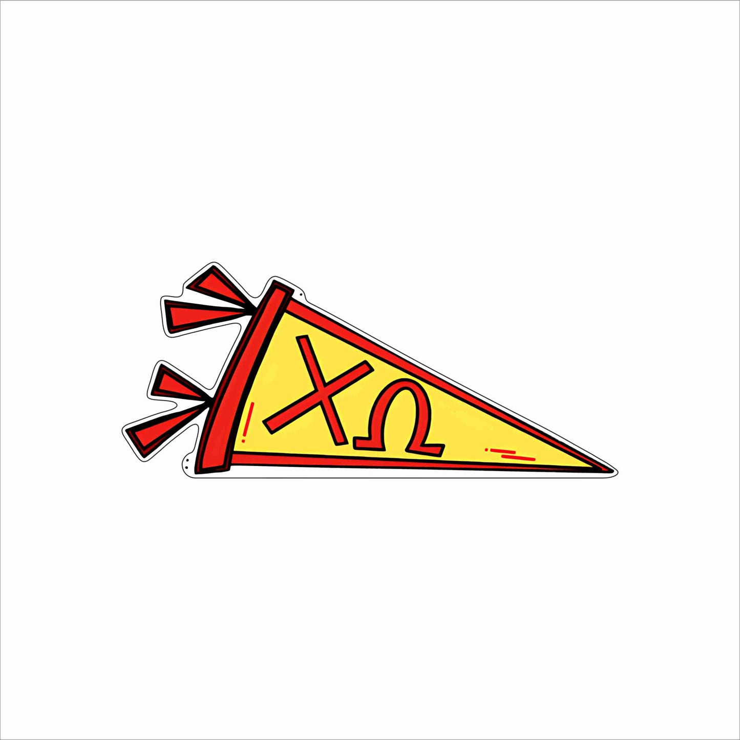 GTW-180 Chi Omega Pennant | 0.75Acrylic Contour