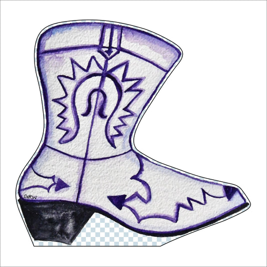 Purple Boot | 0.75in. Acrylic Cutout | Case (any 10+)