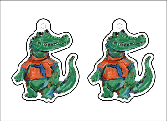 CMS-530-C10 Gator Earring  | 0.125Acrylic Earrings | Set of 10