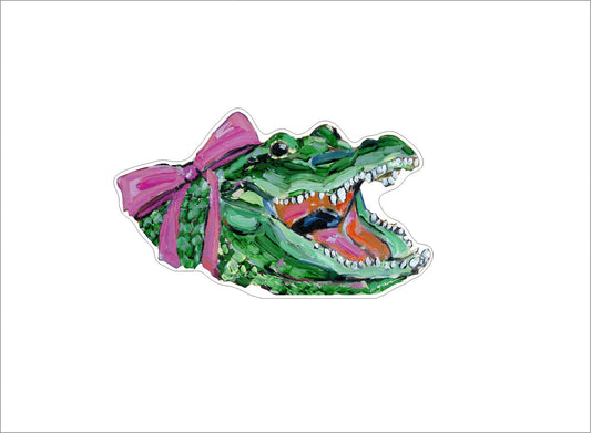 CMS-658-C10 Gator Girl Button | 0.125Acrylic Button | Set of 10