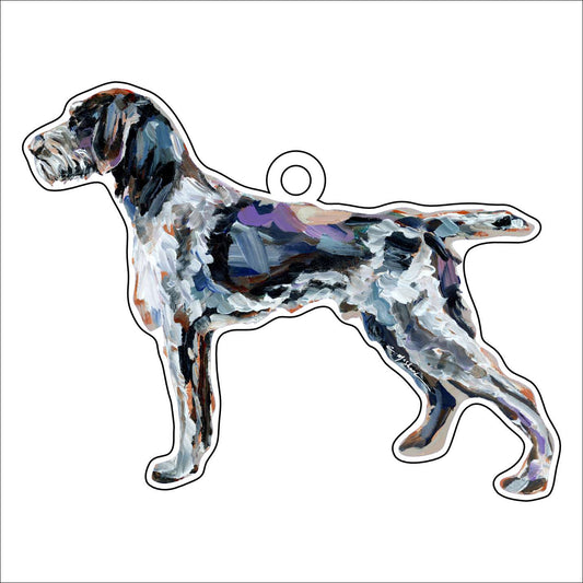 German Wirehaired Pointer | 0.25in. Acrylic Ornament | Mix and Match (any 10+)