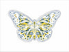 Butterfly Gold & Blue Mini | 0.50in. Acrylic Cutout Mini | Case Bundle of 25