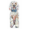 Goldendoodle Blue Bow | 0.50in. Acrylic Mini | Case of 25