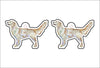 CMS-539-C10 Golden Retriiever Light Earring  | 0.125Acrylic Earrings | Set of 10