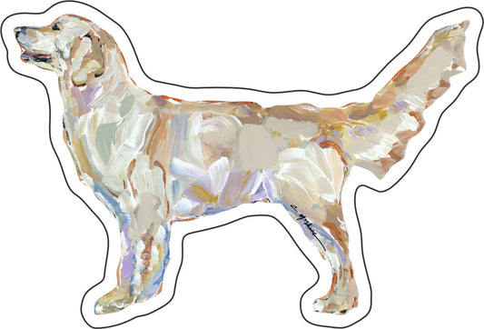 CMS-574 Golden Retriever Light Sticker | Removeable Sticker | Set of 10