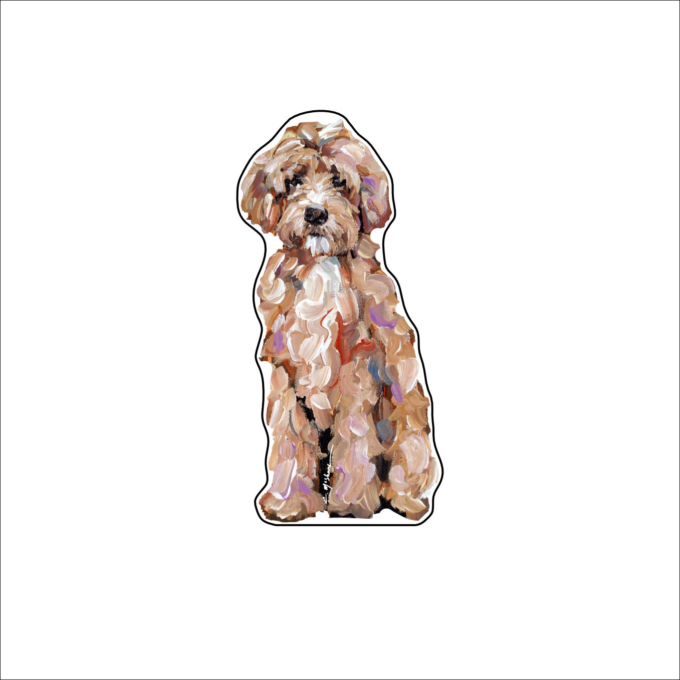 CMS-1029-C10 Goldendoodle Classic Magnet | 0.125Acrylic Magnet | Case of 10
