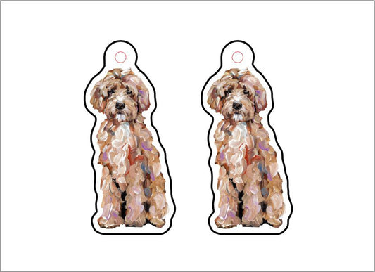 CMS-541-C10 Goldendoodle Classic Earring  | 0.125Acrylic Earrings | Set of 10