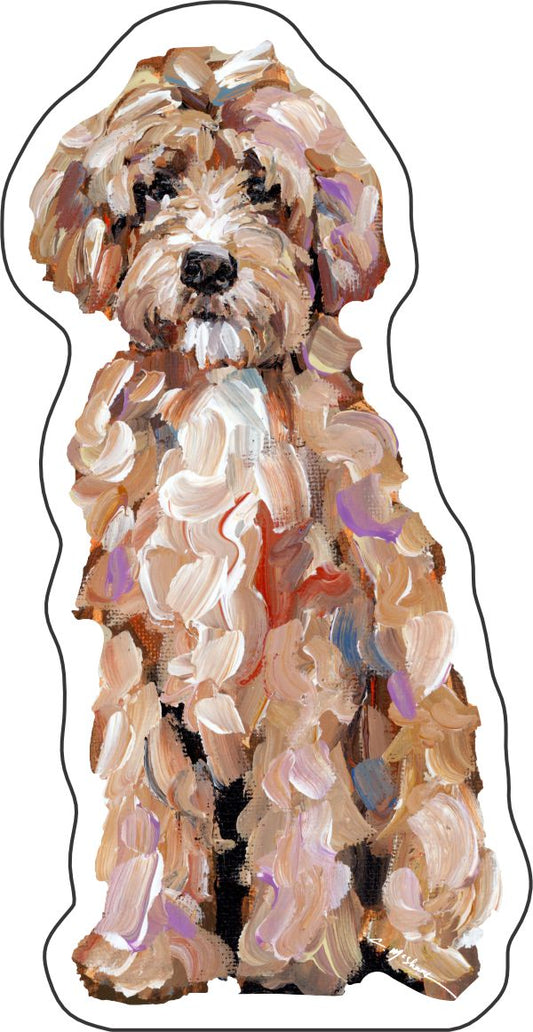 CMS-576 Goldendoodle Classic Sticker | Removeable Sticker | Set of 10