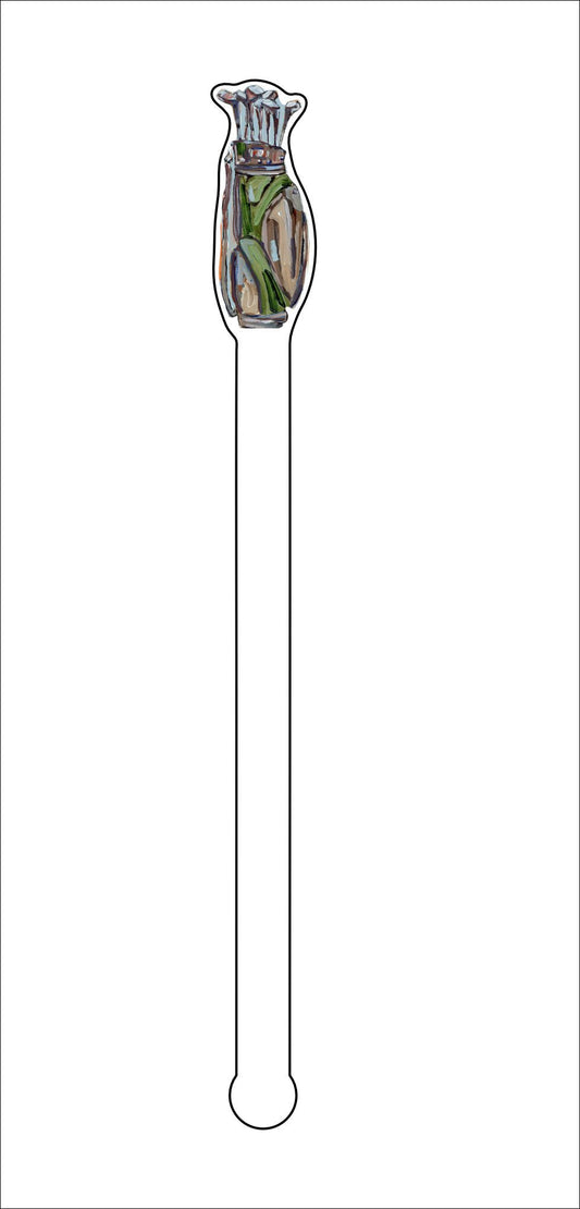 CMS-556-C4 Golf Clubs Drink Stirrer Set | 0.125Acrylic Stirrer | Set of 4