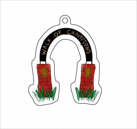 HAT-003  Walk of Champions Doodle Ornament | 0.25Acrylic Ornament |